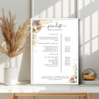 Poster du catalogue des prix du salon Boho