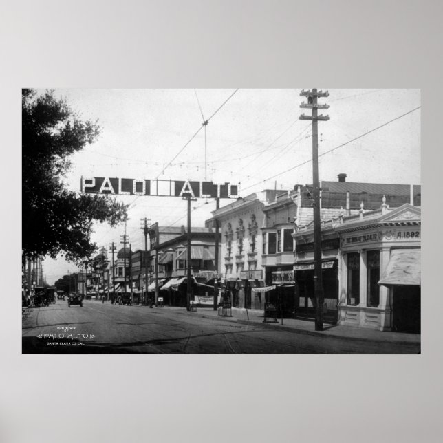 Poster du centre de Palo Alto en 1914 (Devant)