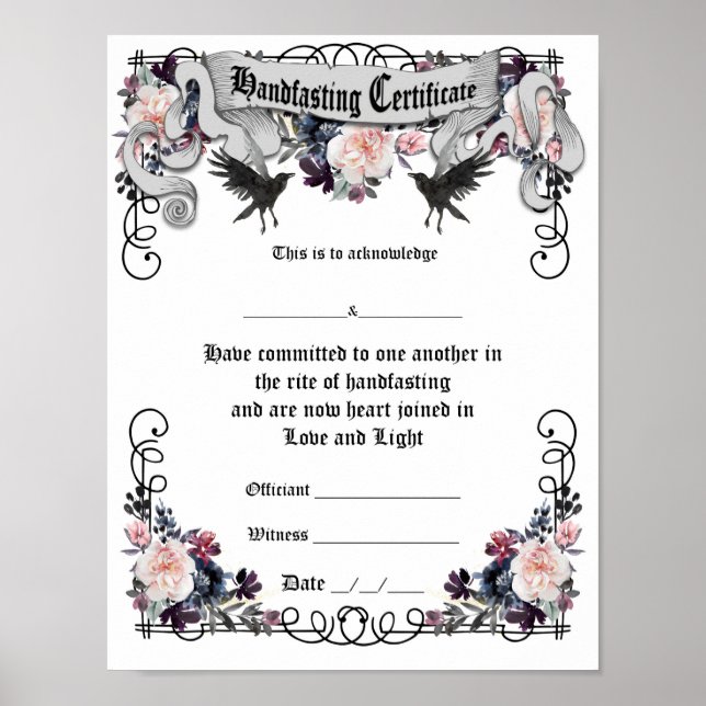 Poster du certificat de jeûne - Imaginaire Ravens (Devant)
