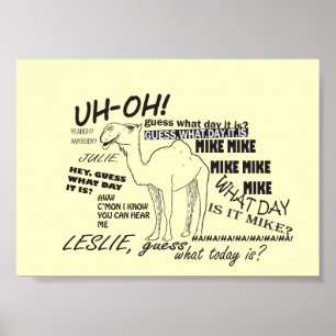 Poster du chameau de la Journée Hump Funny