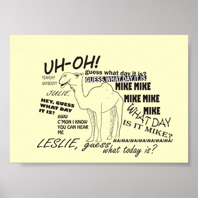 Poster du chameau de la Journée Hump Funny (Devant)