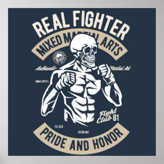 Poster du chasseur mixed martial art