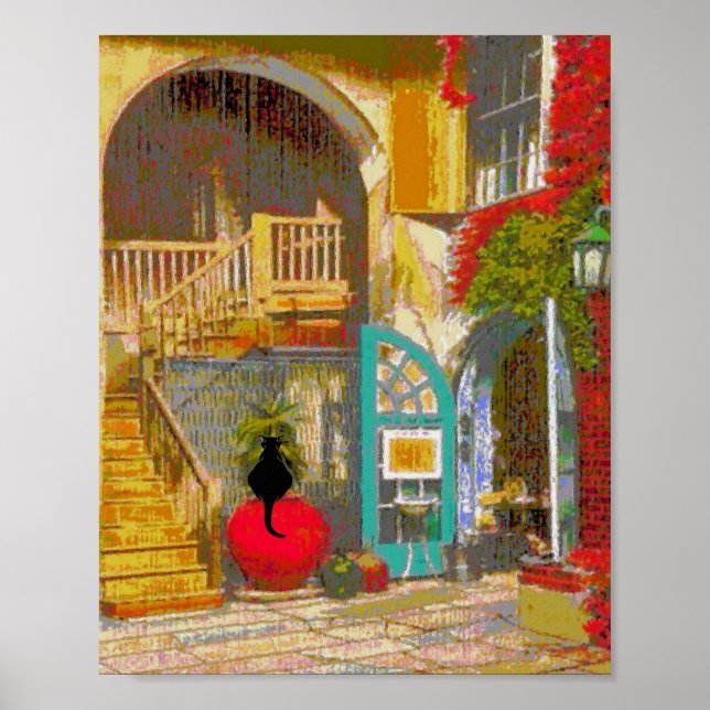 Poster du chat noir dans le tribunal (Devant)