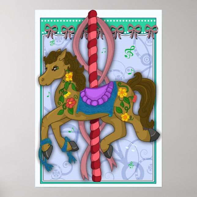 Poster du cheval Carousel (Devant)