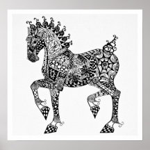 Poster du cheval - Clydesdale Foal - Zen Tangle