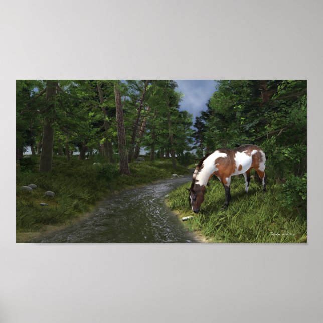 Poster du Cheval de Peinture par le ruisseau Fores (Devant)