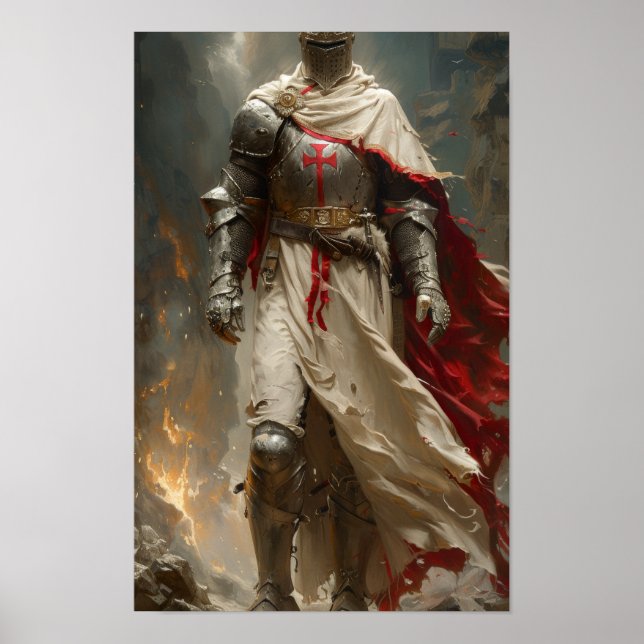 Poster du Chevalier Temple Mythique par Luis Ricar (Devant)
