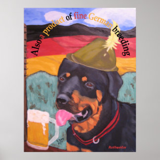 Poster du chien du patrimoine allemand