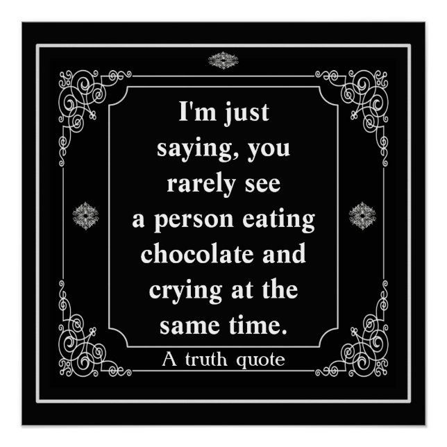 Poster du chocolat Pleurer et manger (Devant)