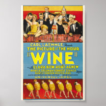 Poster du cinéma du vin vintage