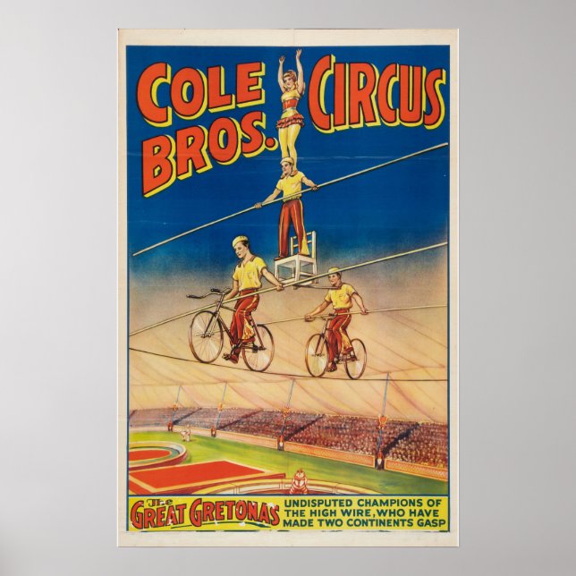 Poster du cirque Cole Brothers (Devant)