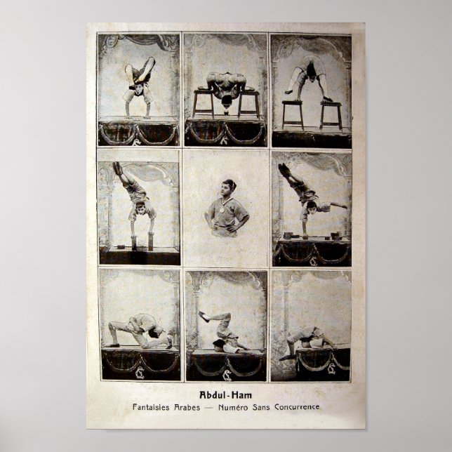 Poster du Cirque Vintage Abdul Ham (Devant)