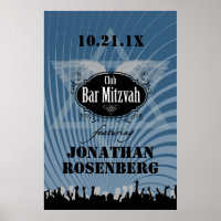 Poster du Club Bar Mitzvah en bleu marine
