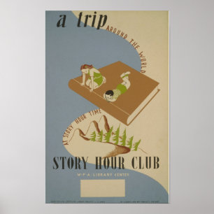 Poster du Club WPA vintage Story Hour