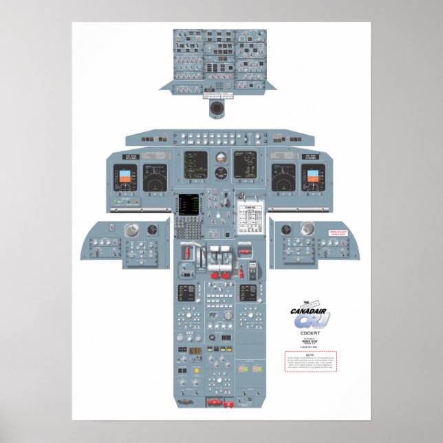 Poster du cockpit CRJ (Devant)