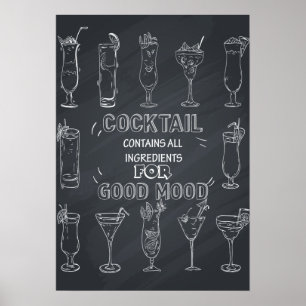 Poster du Cocktail Fun Chalkboard Party