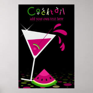 Poster du Cocktail Party Pink Watermelon Martini