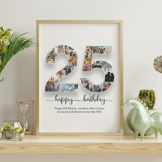 Poster du collage photo du 25e anniversaire