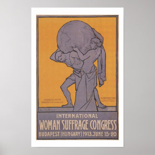 Poster du Congrès International des Femmes Suffrag