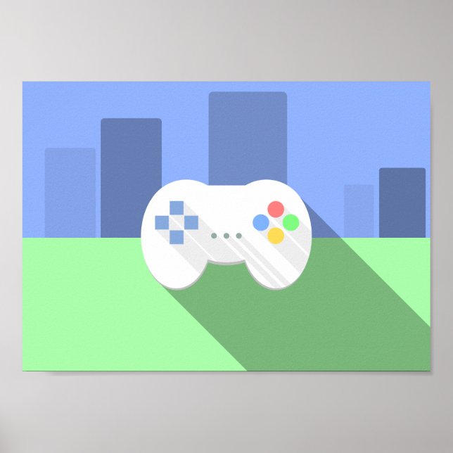 Poster du contrôleur de jeu vidéo (Devant)