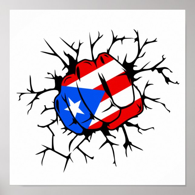 Poster du Cool du drapeau Porto Rico (Devant)