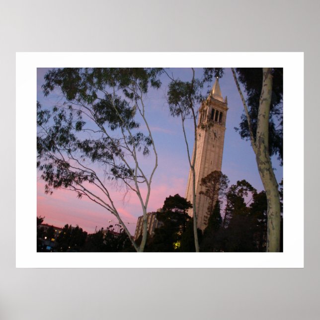 Poster du coucher de soleil Campanile, illuminé à  (Devant)