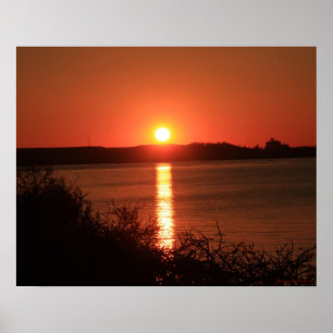 Poster du coucher de soleil de Patapsco