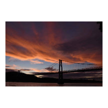 Poster du coucher de soleil du Pont du Mid Hudson