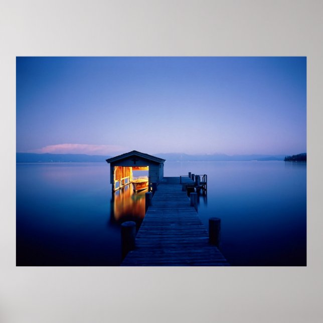 Poster du coucher de soleil sur le lac Tahoe (Devant)