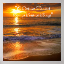 Poster du coucher de soleil sur l'océan moderne