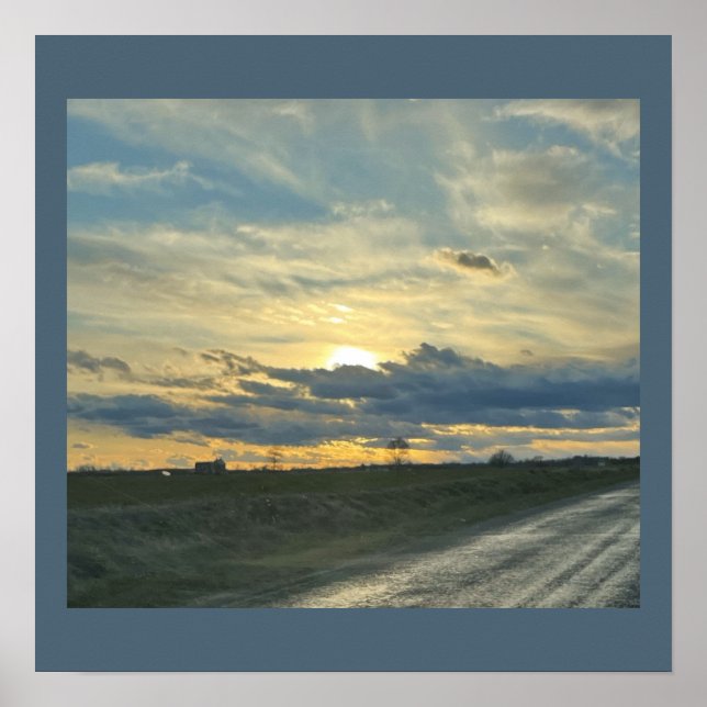 Poster du coucher du soleil (Devant)