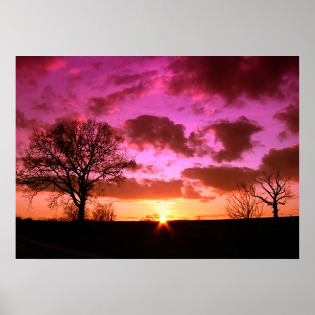 Poster du coucher du soleil (Devant)