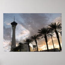 Poster du coucher du soleil de stratosphère