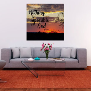 Poster du coucher du soleil Rien d'impossible avec