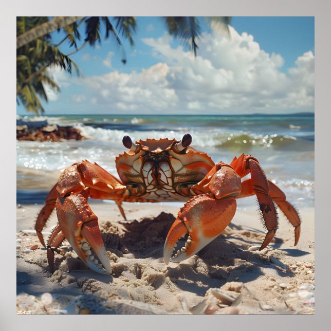 Poster du crabe de plage (Devant)