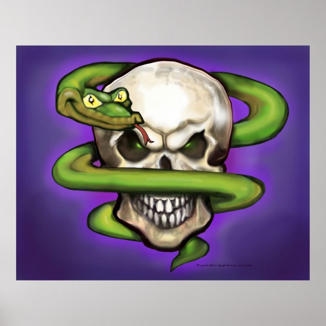 Poster du crâne serpent (Devant)