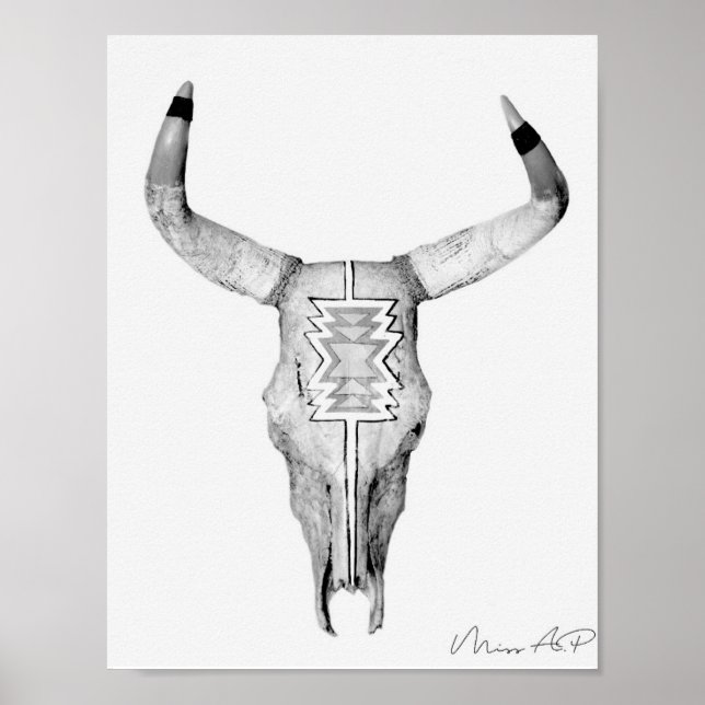 Poster du crâne taureau (Devant)