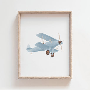 Poster du Décor bleu Biplane