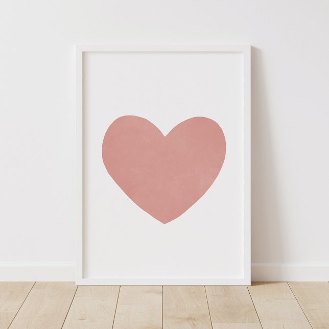 Poster du Décor de Coeur d'Aquarelle Rouge (Créateur téléchargé)