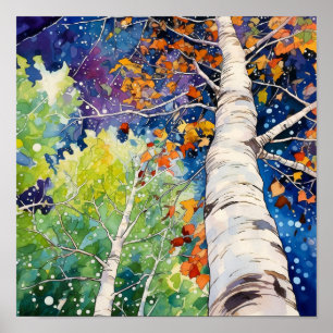 Poster du décor de la forêt de nuit