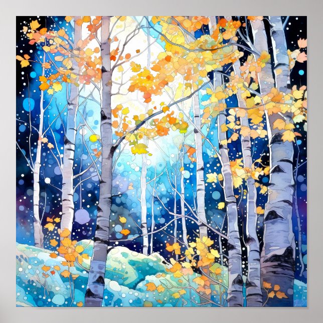Poster du décor de la forêt de nuit (Devant)
