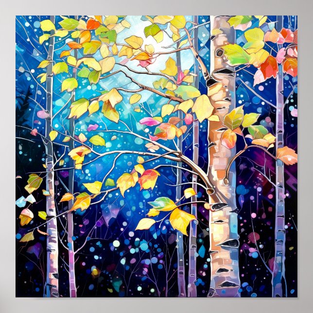 Poster du décor de la forêt de nuit (Devant)