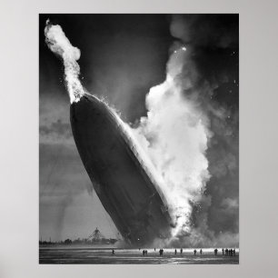 Poster du désastre Hindenburg 16"x20".
