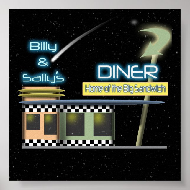 Poster du dîner de style Cinquante ans (Devant)