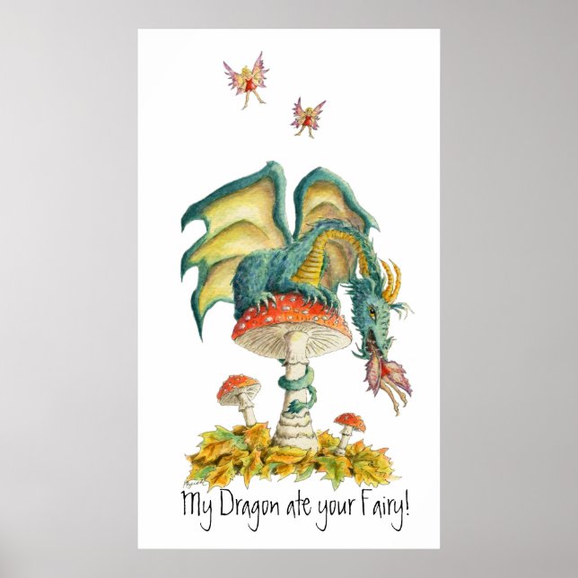 Poster du dragon de champignons (Devant)
