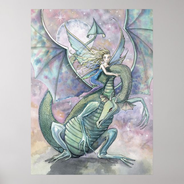 Poster du dragon de fée Imprimer par Molly Harriso (Devant)