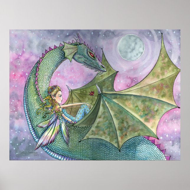 Poster du dragon de fée Imprimer par Molly Harriso (Devant)