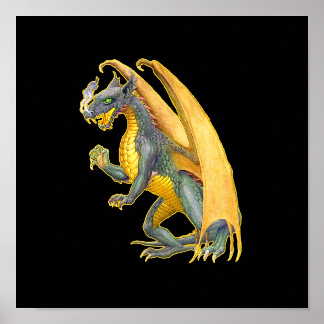 Poster du dragon de respiration incendie (Devant)