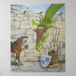 Poster du dragon et du cheval de guerre