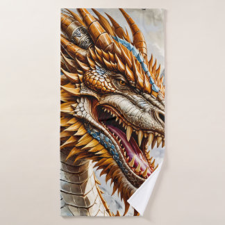 Poster du dragon réaliste d'or
